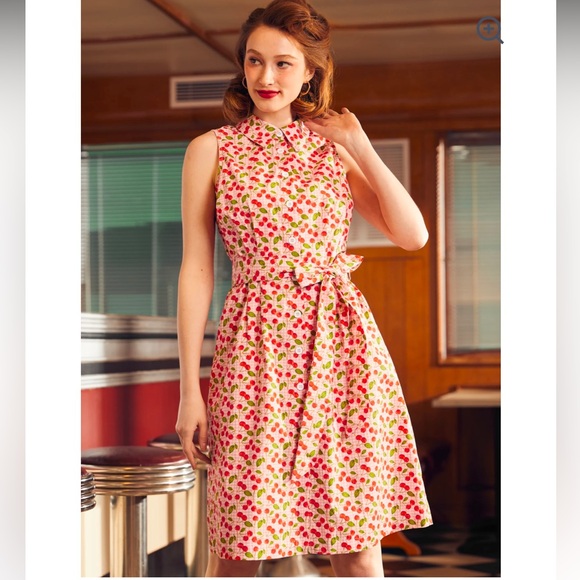 Cherry Dress - ModCloth Can't Slow My Roll Shirt Dress - Picture 1 of 6